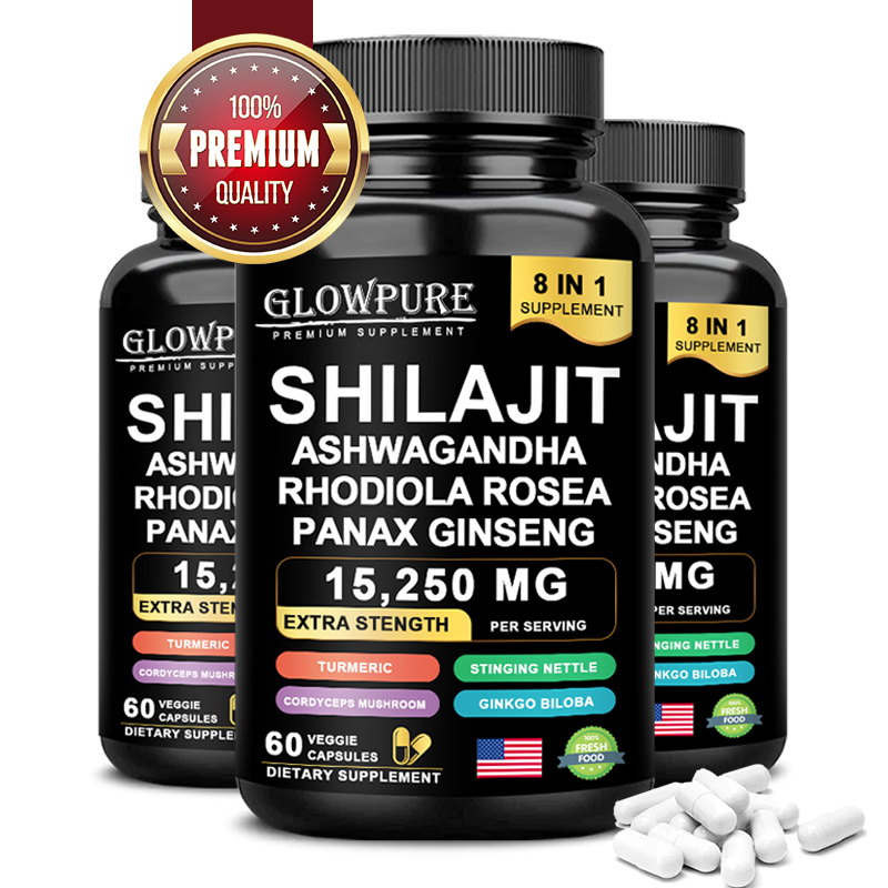Pre Workout Supplement - Shilajit 8-w-1 Suplement z żeń-szeniem i