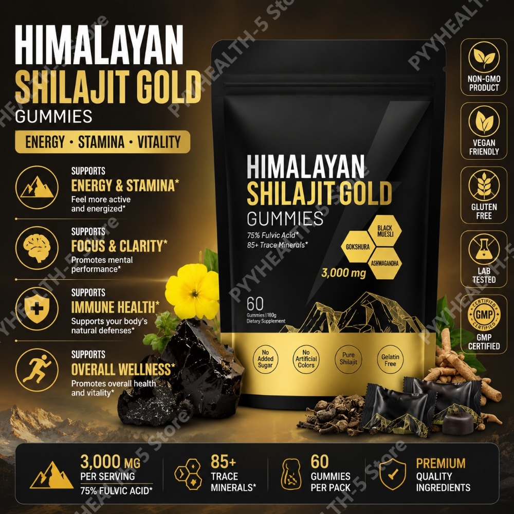 Shilajit Resin Pure - Czyste Himalajskie Żelki Shilajit 3000mg, Suplement