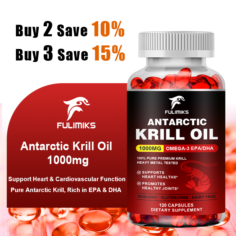 Krill Oil Supplement - Naturalny olej z krilla 1000mg, bogaty