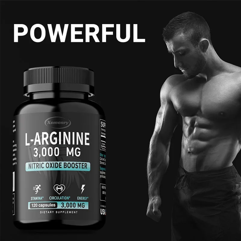 Pre Workout Supplement - Kapsułki L-Argininy - suplement wspierający energię,