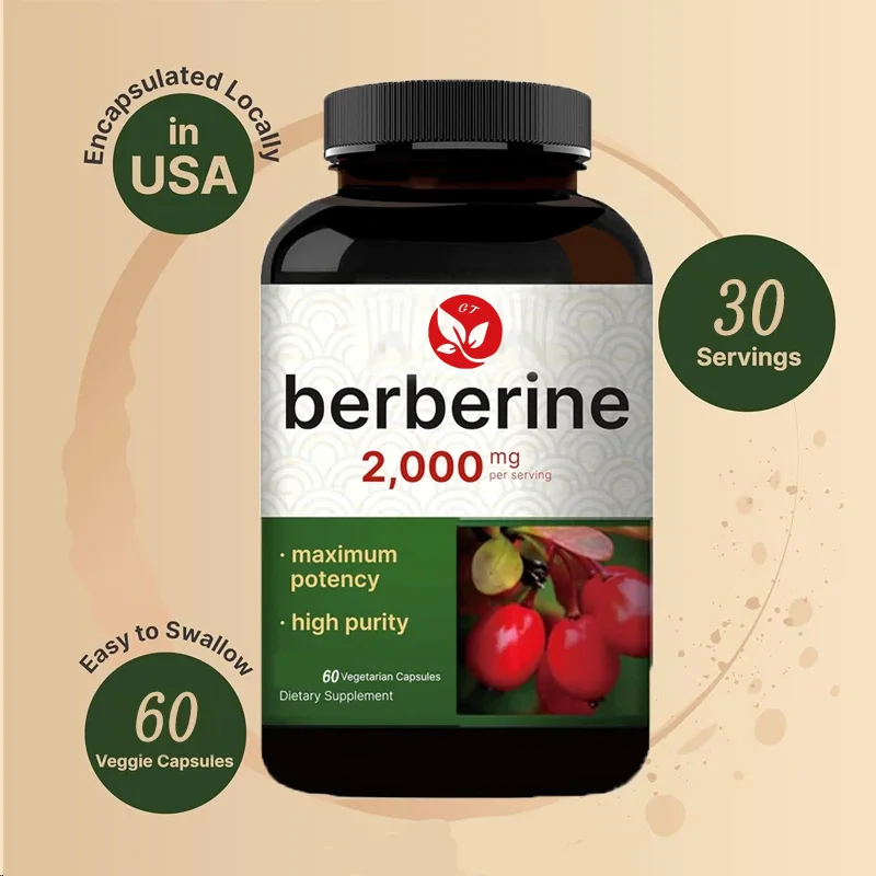 Berberine Hcl Capsule - Berberine Supplement 60 kapsułek wegetariańskich, 97%