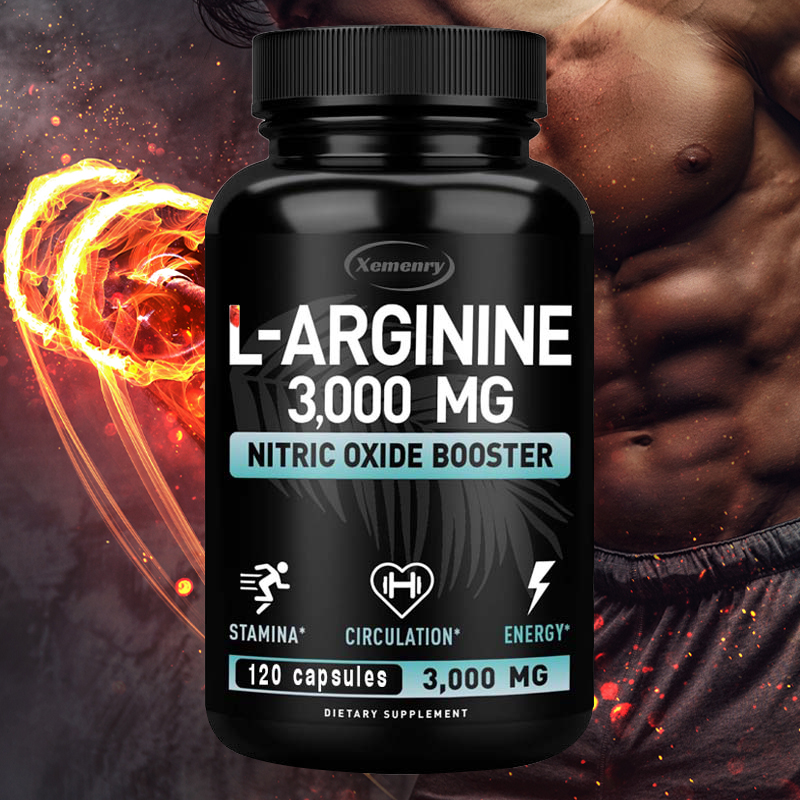 Pre Workout Supplement - L-Arginina 3000 mg - zapewnia energię,