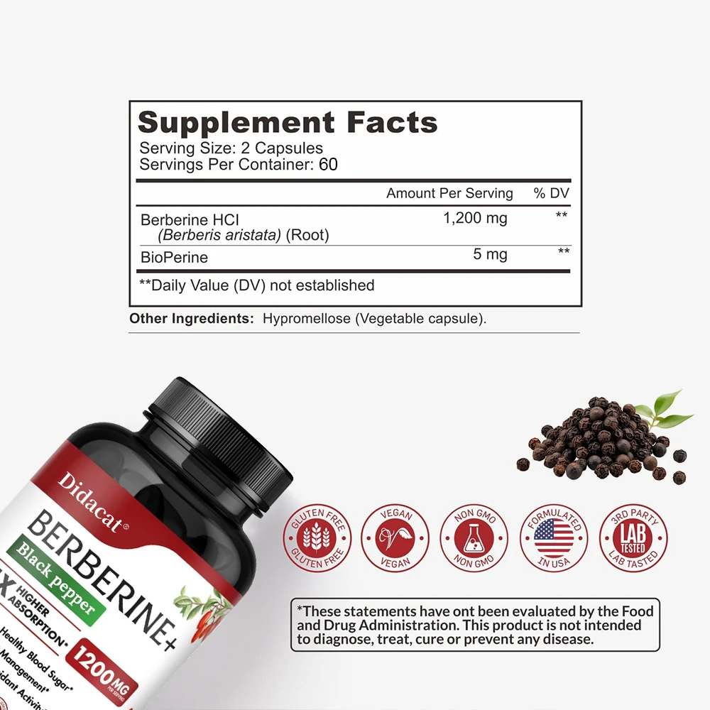 Suplement berberiny HCl - dla  – Berberine Hcl Capsule recenzja i cena