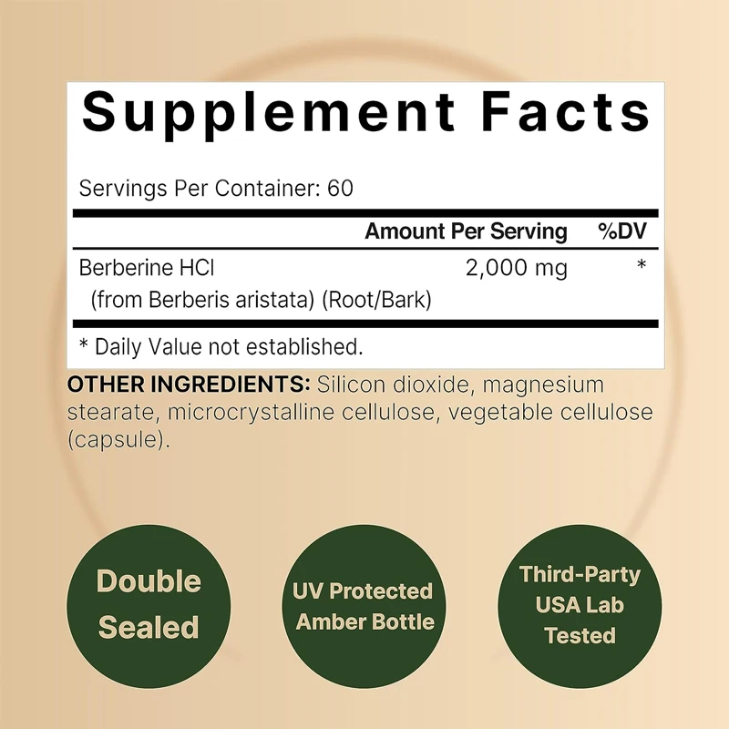 Berberine Supplement 60 kapsuł – Berberine Hcl Capsule recenzja i cena